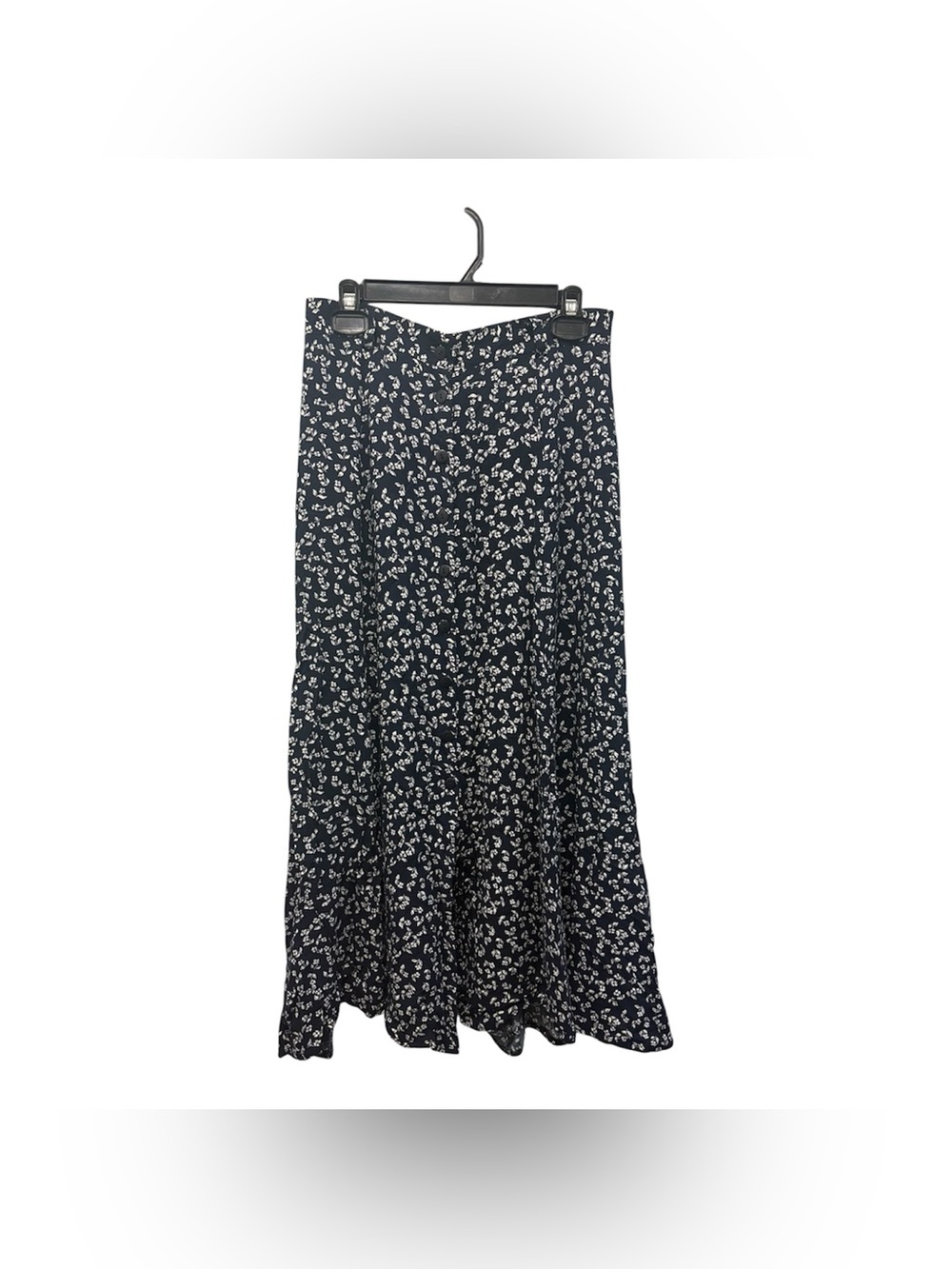 Vintage Princess Polly In Charge Midi Skirt Navy Ditsy Floral boho whimsifairy